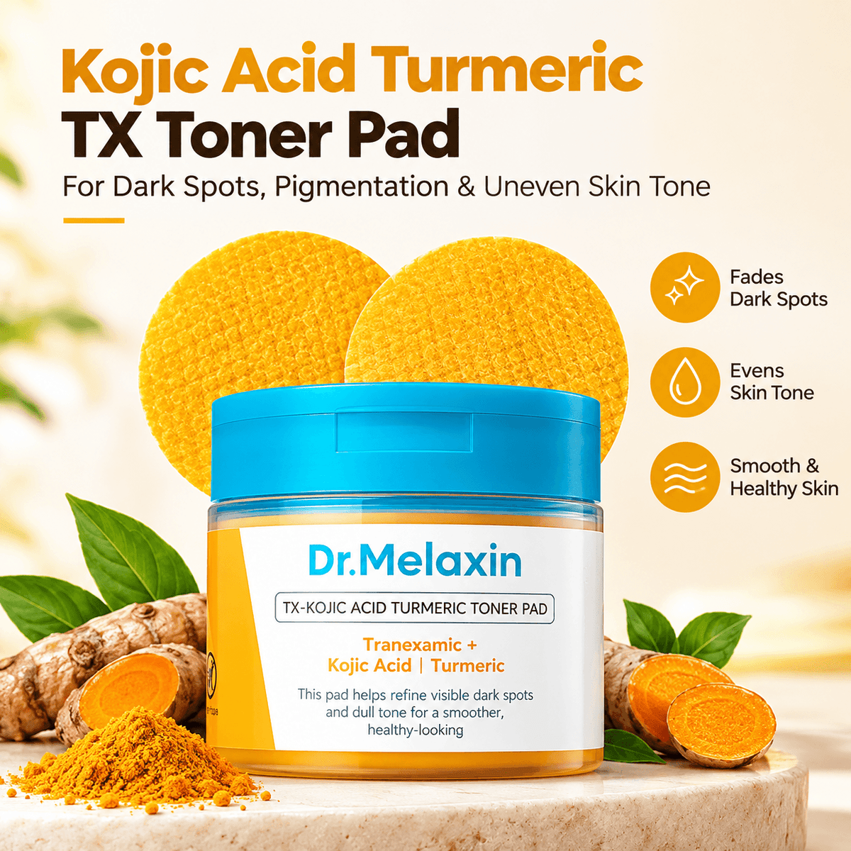 Kojic Acid Turmeric TX Toner Pads