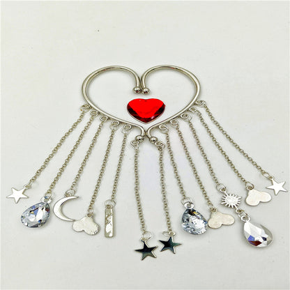 Creative fashion Korean alloy electroplating bullet head Earrings without ear holes long exaggerated and generous Tassel Earrings female